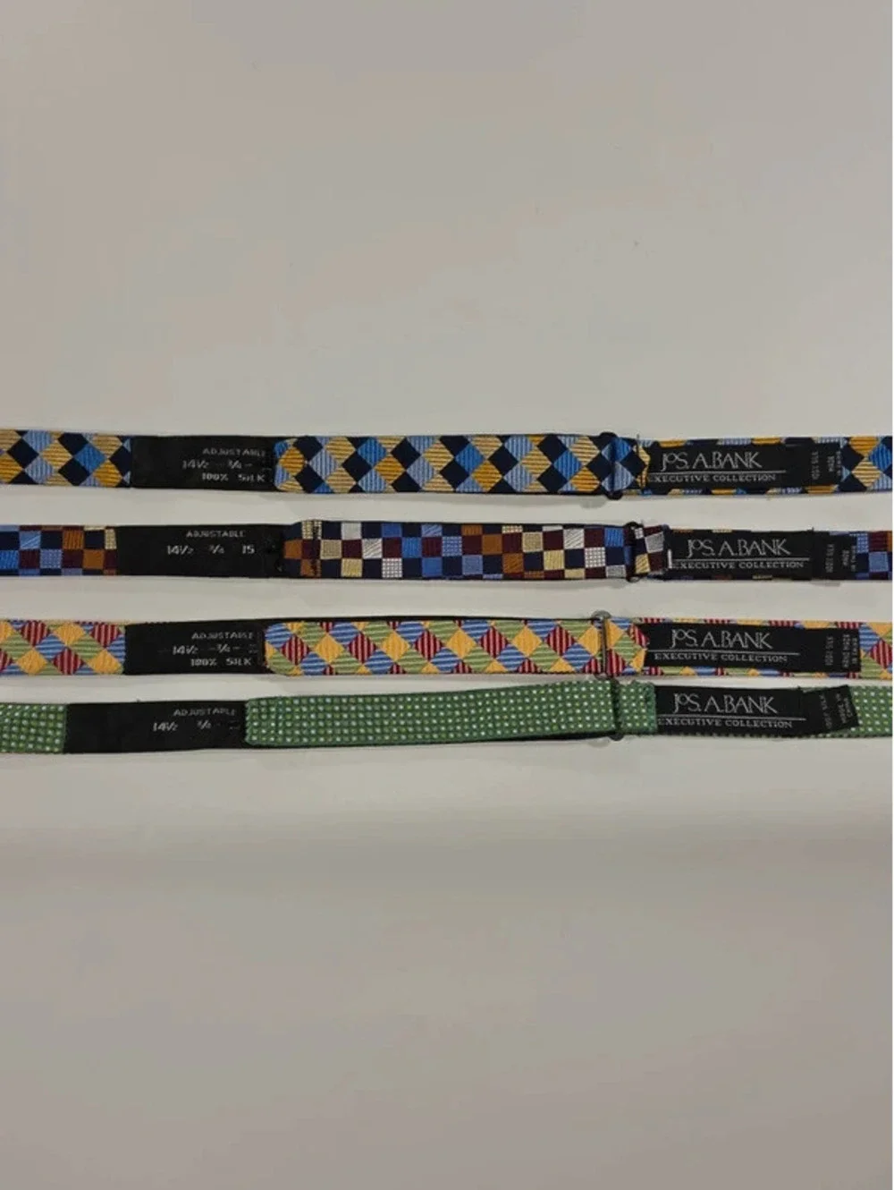 Lot of 4 Jos. A. Bank Executive Collection Silk Self-Tie Bow Ties